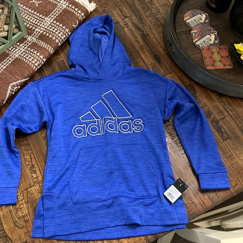 Adidas girls M blue hoodie